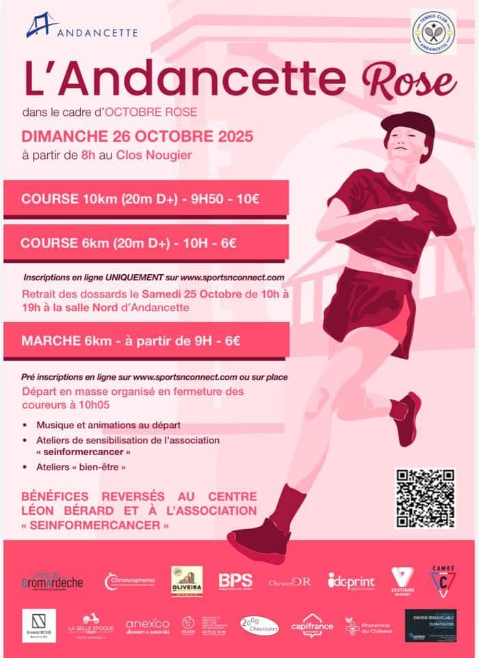 Andancette Rose pour Octobre Rose